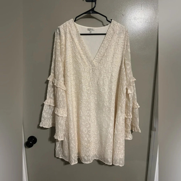 Jodifl white and gold cheetah print dress size medium - Picture 1 of 5